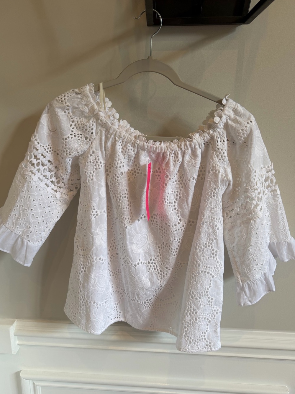 NWT Lilly Pulitzer White Eyelet Off-Shoulder  Laurenne Top